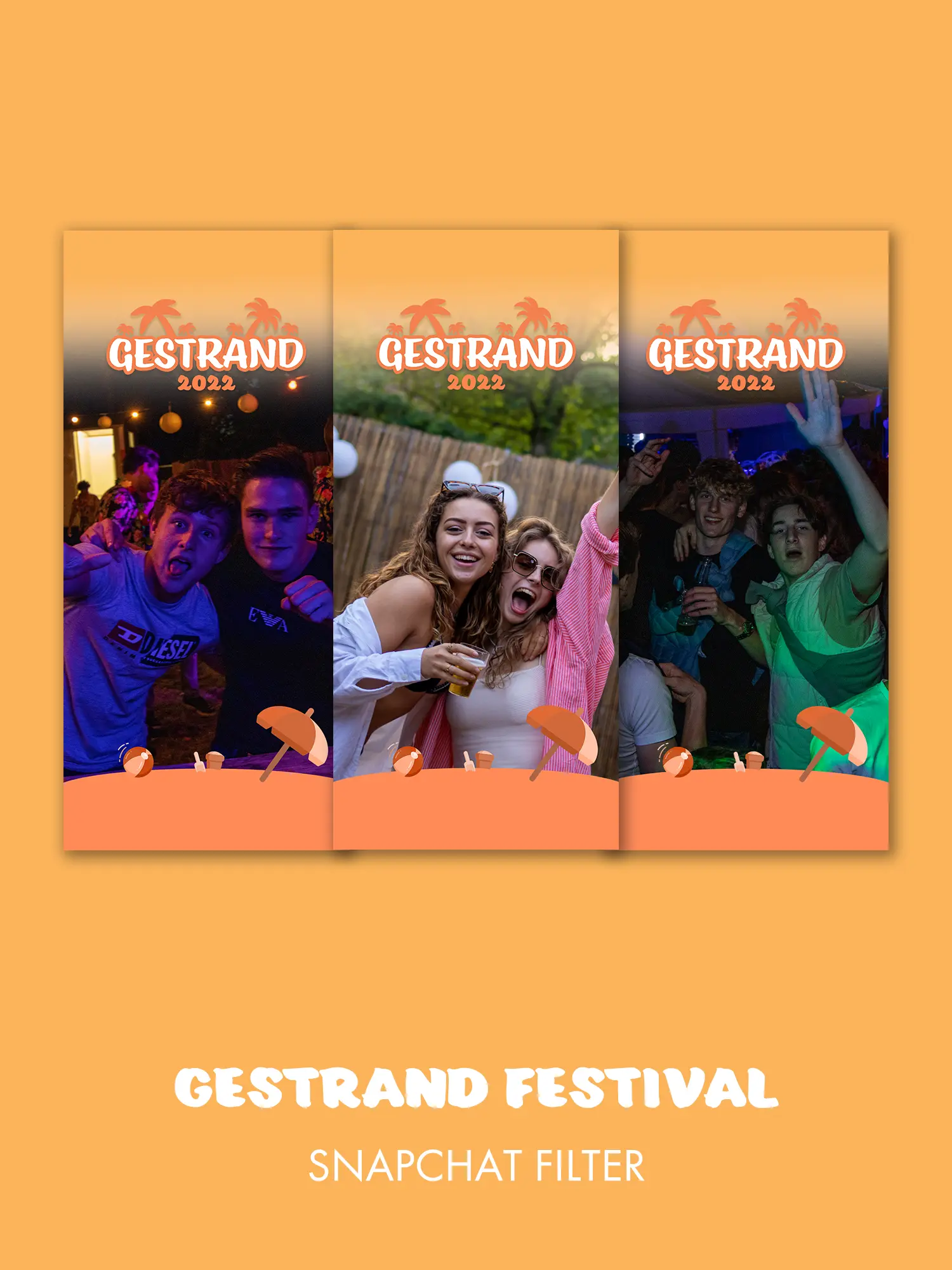 Gestrand Snapchat filter